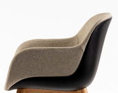 Fortona Half Upholstered Shell WITH Arms